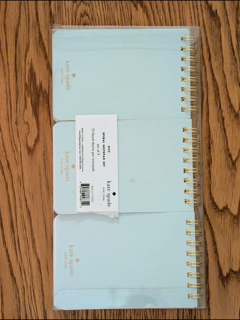 Kate Spade Mini Spiral Notepad Set of 3 Monochrome NYC Skyline